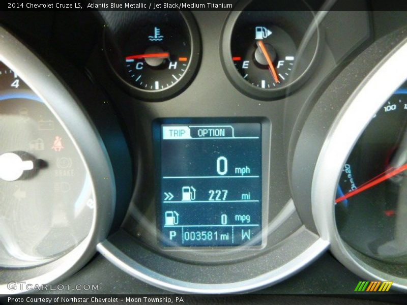 Atlantis Blue Metallic / Jet Black/Medium Titanium 2014 Chevrolet Cruze LS