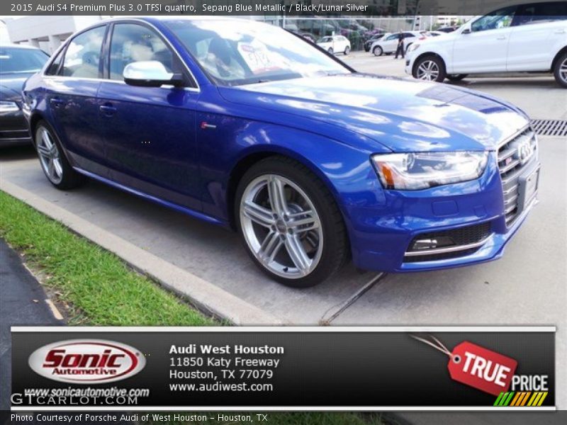 Sepang Blue Metallic / Black/Lunar Silver 2015 Audi S4 Premium Plus 3.0 TFSI quattro