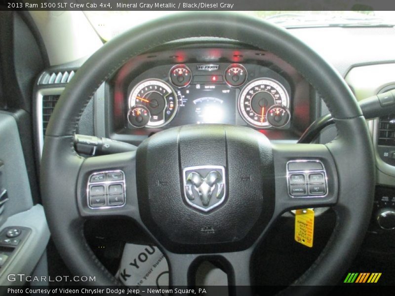 Mineral Gray Metallic / Black/Diesel Gray 2013 Ram 1500 SLT Crew Cab 4x4