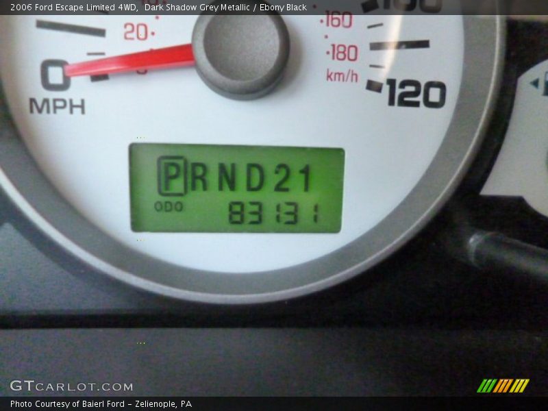 Dark Shadow Grey Metallic / Ebony Black 2006 Ford Escape Limited 4WD