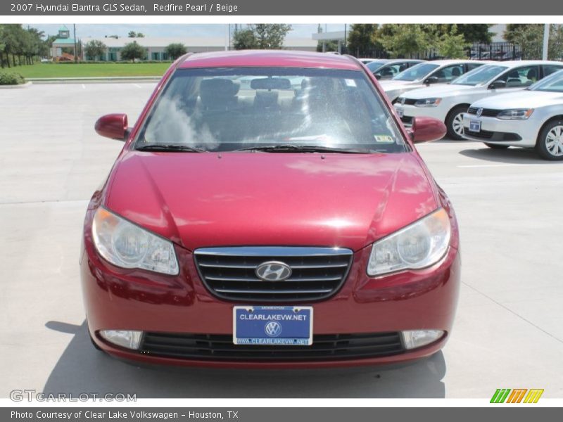 Redfire Pearl / Beige 2007 Hyundai Elantra GLS Sedan
