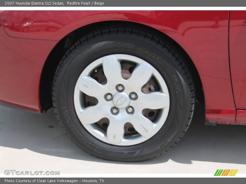 Redfire Pearl / Beige 2007 Hyundai Elantra GLS Sedan