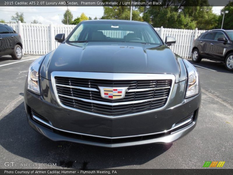 Phantom Gray Metallic / Light Platinum/Jet Black 2015 Cadillac ATS 2.0T Luxury AWD Sedan