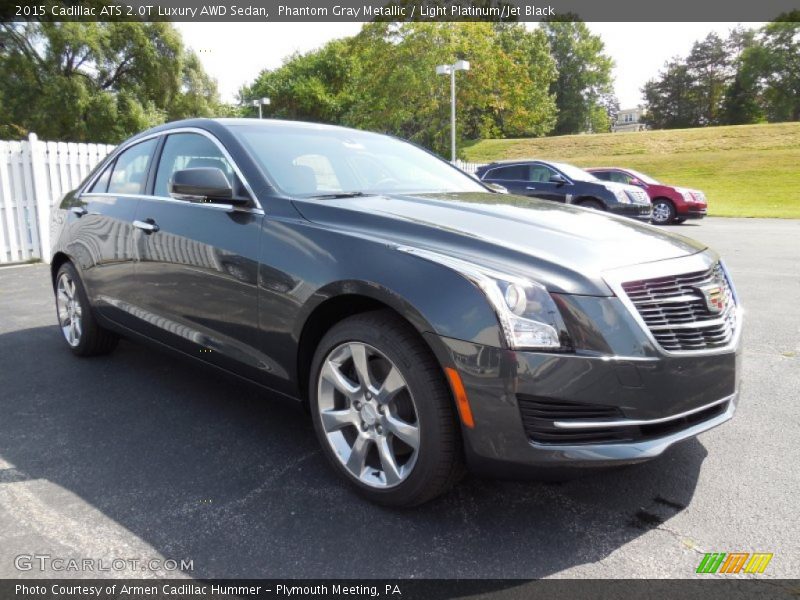 Phantom Gray Metallic / Light Platinum/Jet Black 2015 Cadillac ATS 2.0T Luxury AWD Sedan