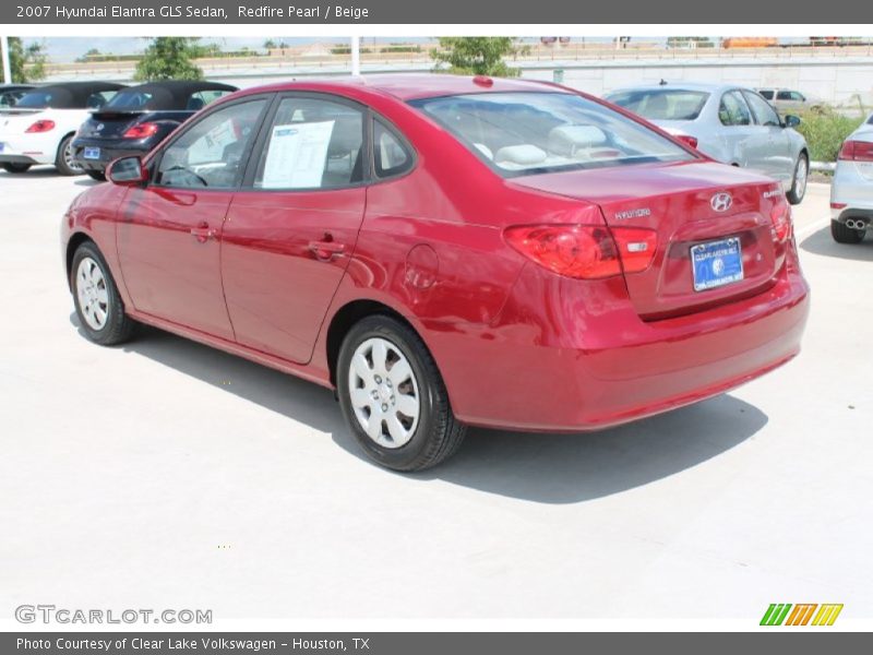 Redfire Pearl / Beige 2007 Hyundai Elantra GLS Sedan