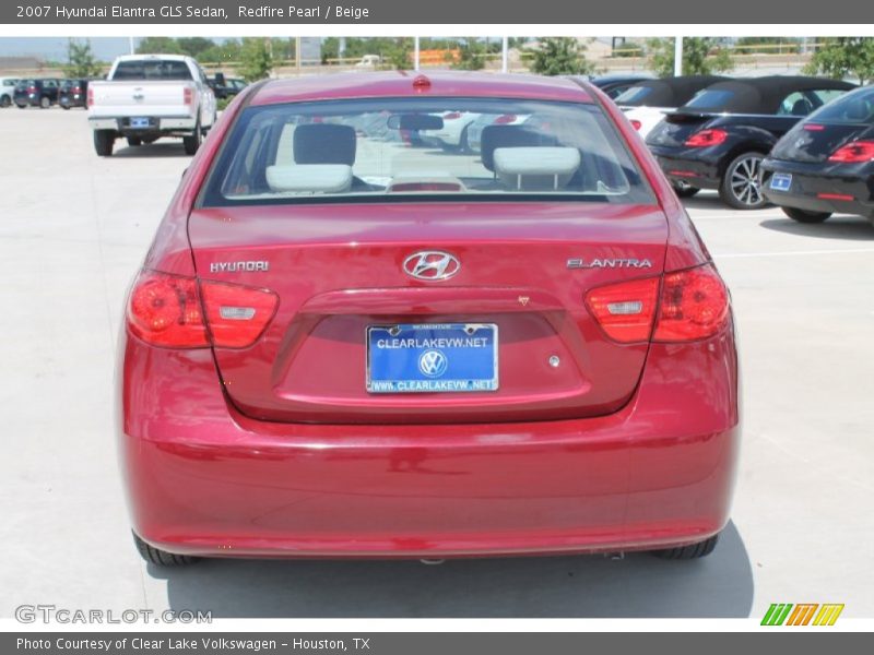Redfire Pearl / Beige 2007 Hyundai Elantra GLS Sedan