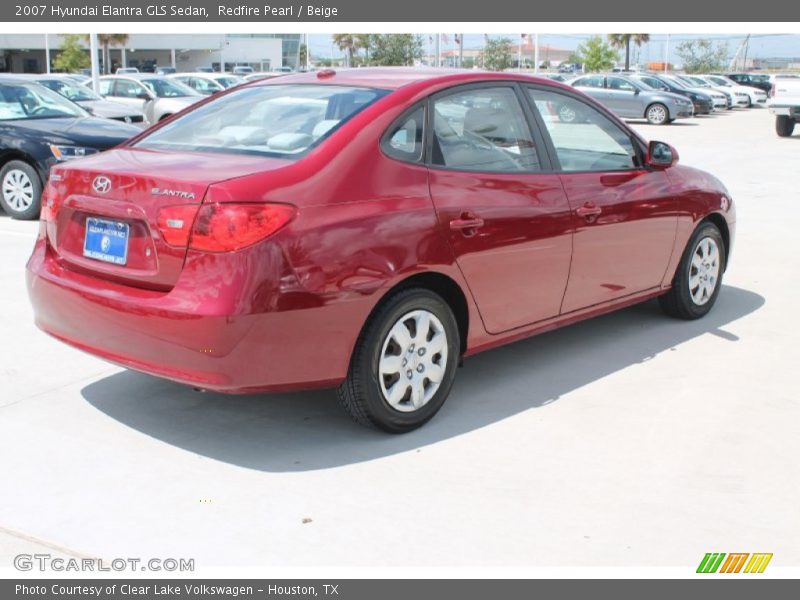 Redfire Pearl / Beige 2007 Hyundai Elantra GLS Sedan