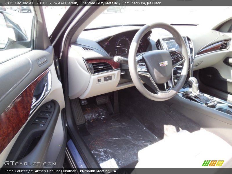 Phantom Gray Metallic / Light Platinum/Jet Black 2015 Cadillac ATS 2.0T Luxury AWD Sedan