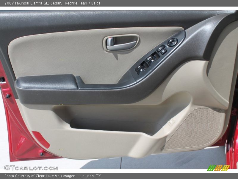 Redfire Pearl / Beige 2007 Hyundai Elantra GLS Sedan