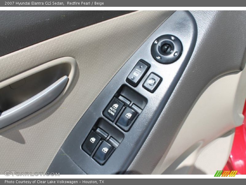 Redfire Pearl / Beige 2007 Hyundai Elantra GLS Sedan