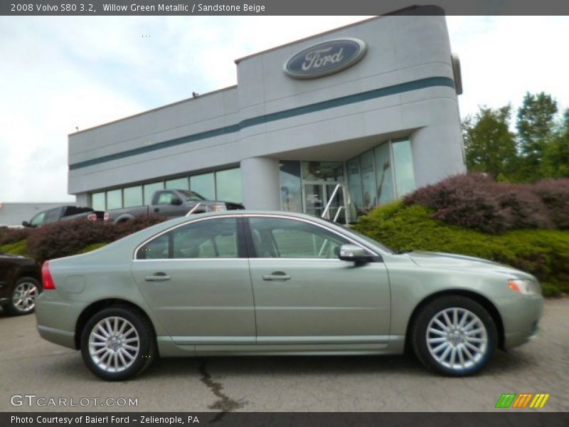 Willow Green Metallic / Sandstone Beige 2008 Volvo S80 3.2