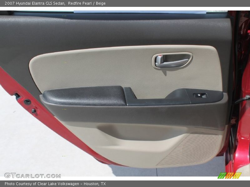 Redfire Pearl / Beige 2007 Hyundai Elantra GLS Sedan
