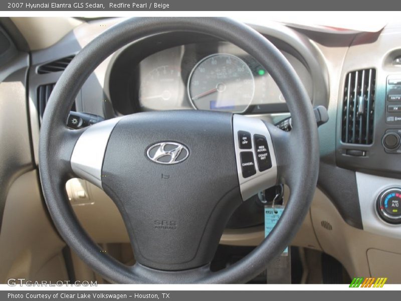 Redfire Pearl / Beige 2007 Hyundai Elantra GLS Sedan