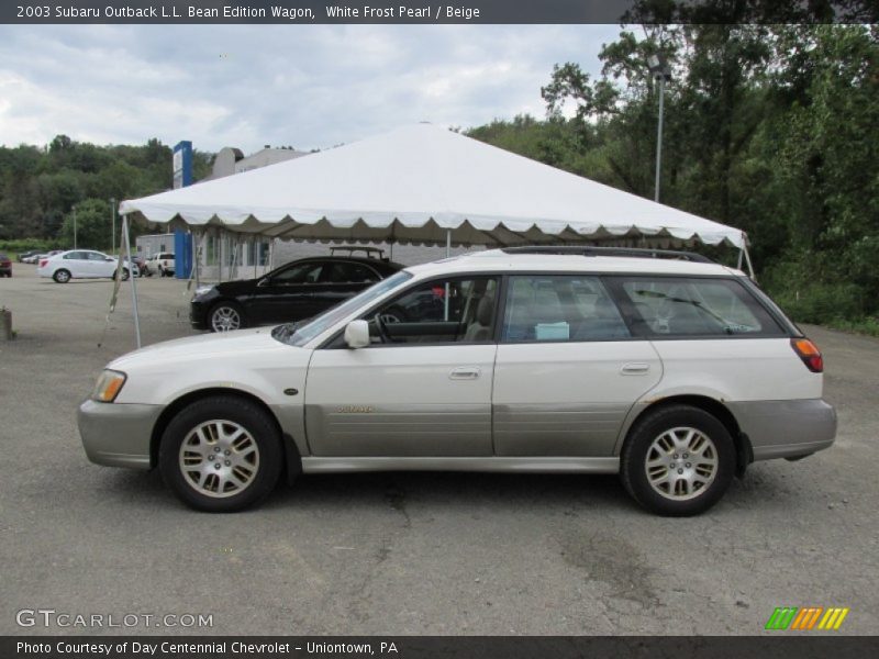 White Frost Pearl / Beige 2003 Subaru Outback L.L. Bean Edition Wagon