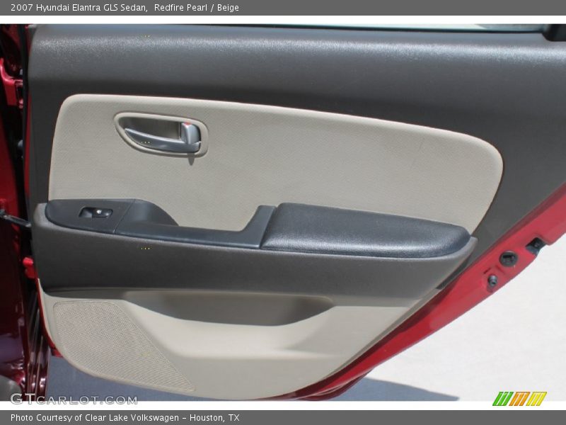 Redfire Pearl / Beige 2007 Hyundai Elantra GLS Sedan