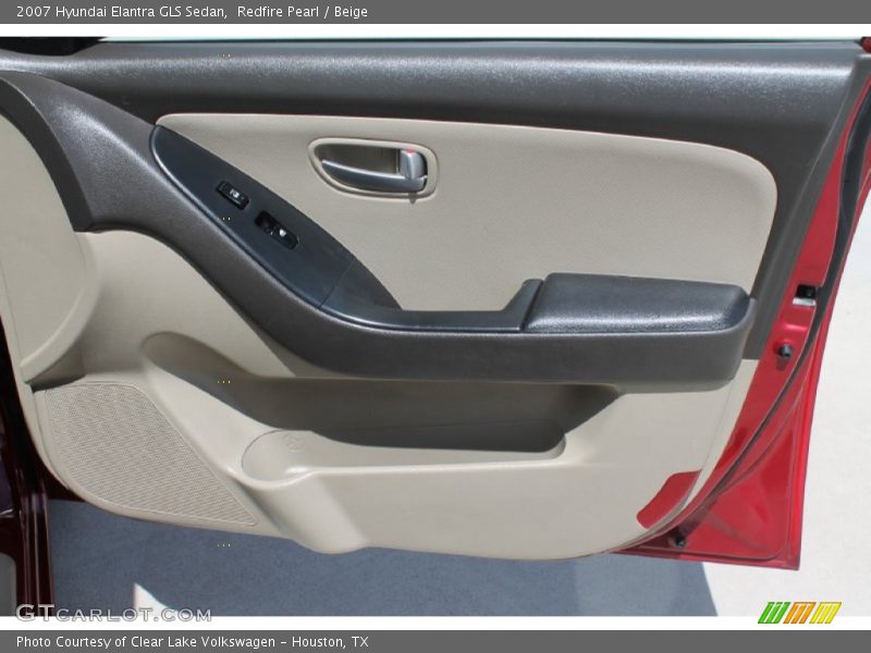 Redfire Pearl / Beige 2007 Hyundai Elantra GLS Sedan