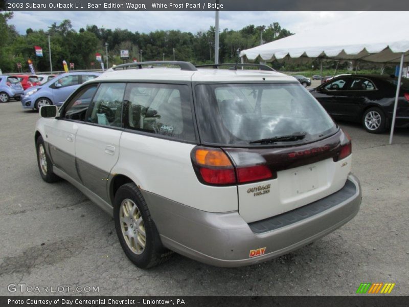 White Frost Pearl / Beige 2003 Subaru Outback L.L. Bean Edition Wagon