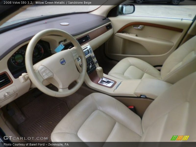 Willow Green Metallic / Sandstone Beige 2008 Volvo S80 3.2