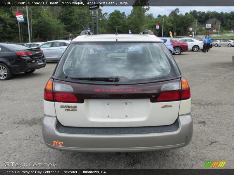 White Frost Pearl / Beige 2003 Subaru Outback L.L. Bean Edition Wagon