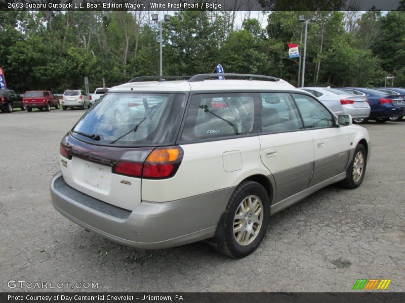 White Frost Pearl / Beige 2003 Subaru Outback L.L. Bean Edition Wagon