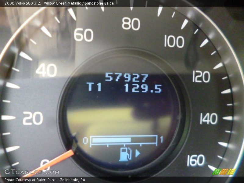 Willow Green Metallic / Sandstone Beige 2008 Volvo S80 3.2