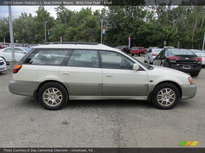 White Frost Pearl / Beige 2003 Subaru Outback L.L. Bean Edition Wagon