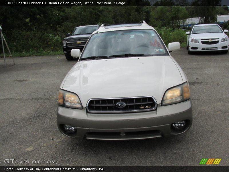 White Frost Pearl / Beige 2003 Subaru Outback L.L. Bean Edition Wagon