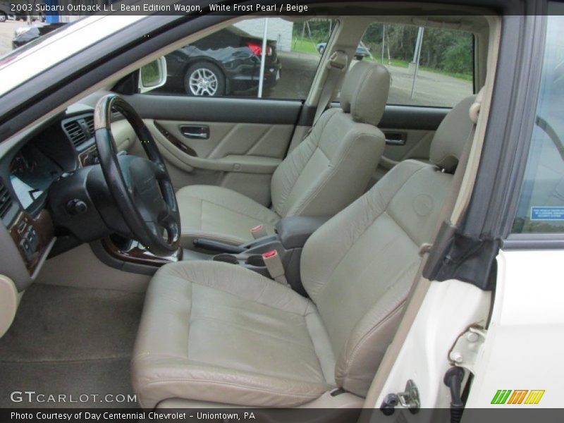 White Frost Pearl / Beige 2003 Subaru Outback L.L. Bean Edition Wagon