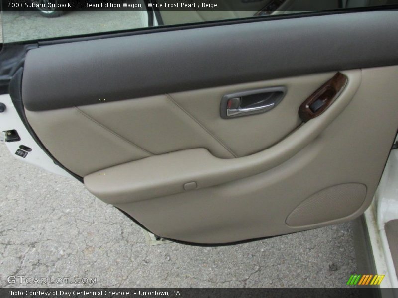 White Frost Pearl / Beige 2003 Subaru Outback L.L. Bean Edition Wagon