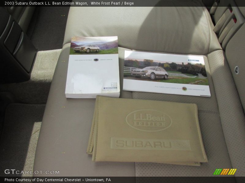 White Frost Pearl / Beige 2003 Subaru Outback L.L. Bean Edition Wagon