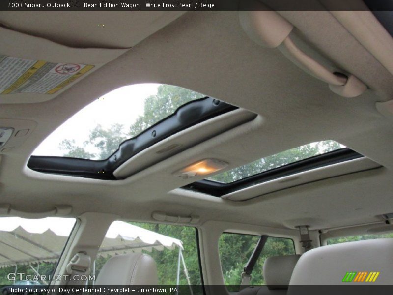 White Frost Pearl / Beige 2003 Subaru Outback L.L. Bean Edition Wagon
