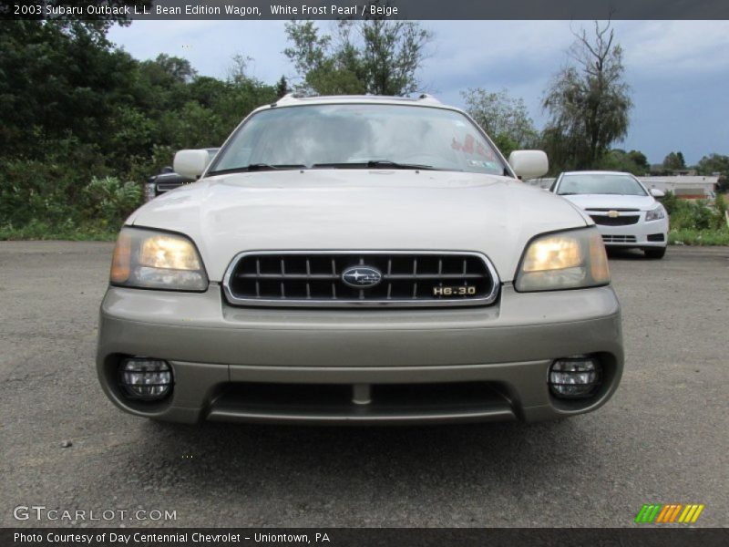 White Frost Pearl / Beige 2003 Subaru Outback L.L. Bean Edition Wagon