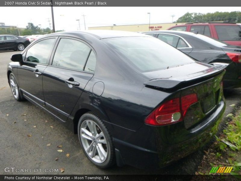 Nighthawk Black Pearl / Black 2007 Honda Civic Si Sedan