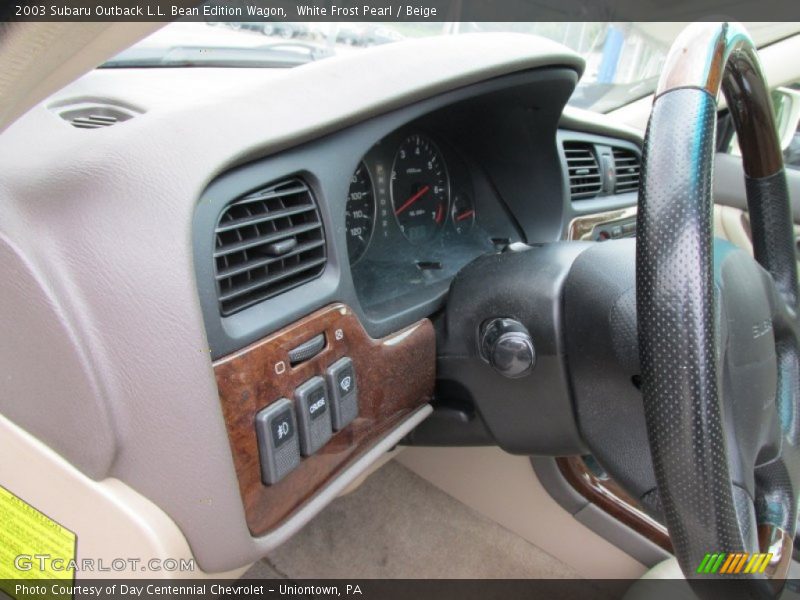 White Frost Pearl / Beige 2003 Subaru Outback L.L. Bean Edition Wagon