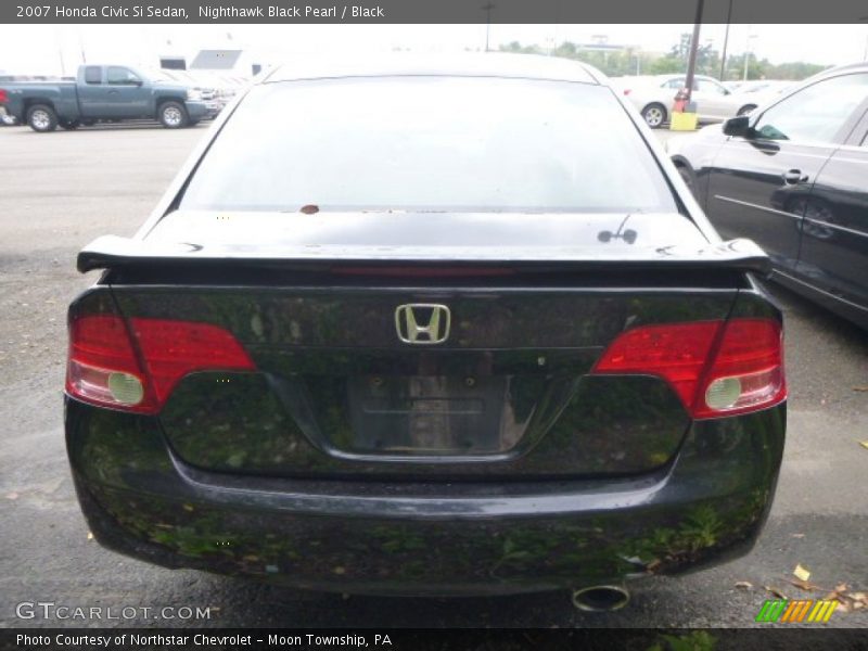 Nighthawk Black Pearl / Black 2007 Honda Civic Si Sedan