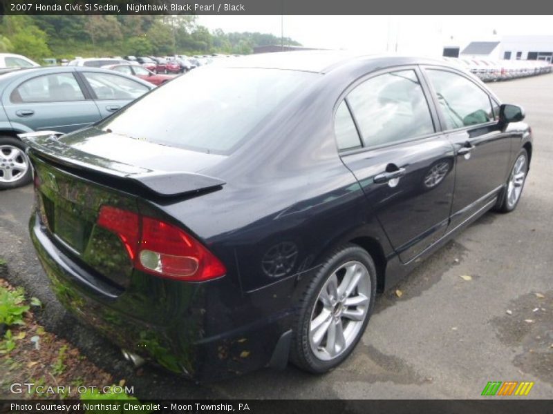 Nighthawk Black Pearl / Black 2007 Honda Civic Si Sedan