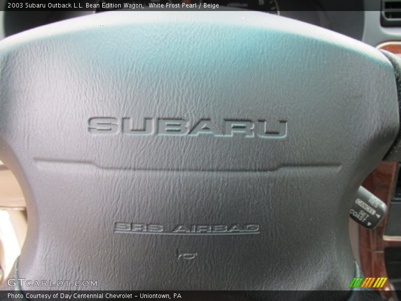 White Frost Pearl / Beige 2003 Subaru Outback L.L. Bean Edition Wagon