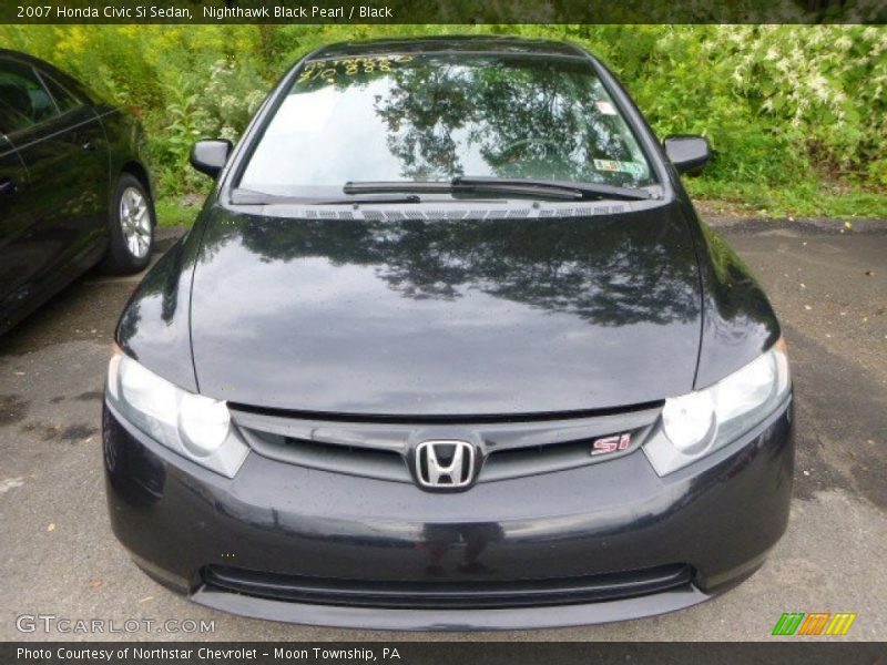Nighthawk Black Pearl / Black 2007 Honda Civic Si Sedan