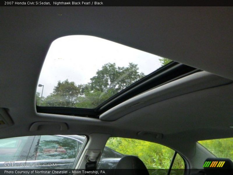 Nighthawk Black Pearl / Black 2007 Honda Civic Si Sedan