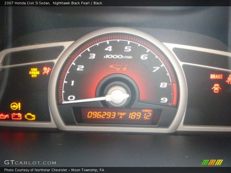 Nighthawk Black Pearl / Black 2007 Honda Civic Si Sedan