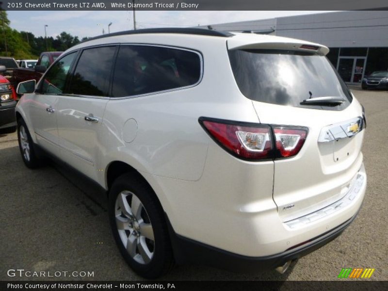 White Diamond Tricoat / Ebony 2015 Chevrolet Traverse LTZ AWD