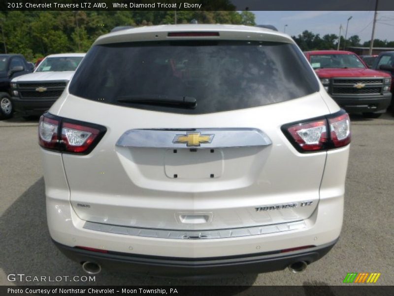 White Diamond Tricoat / Ebony 2015 Chevrolet Traverse LTZ AWD