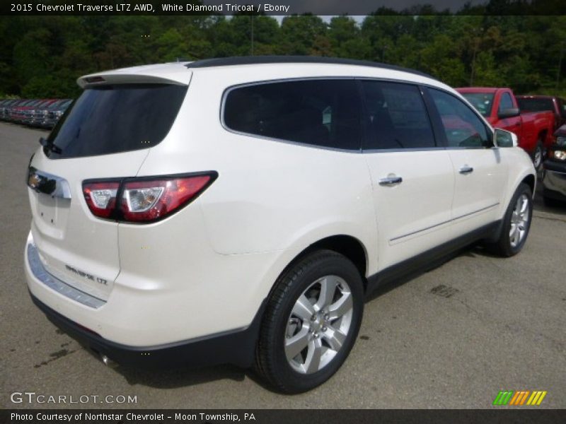 White Diamond Tricoat / Ebony 2015 Chevrolet Traverse LTZ AWD