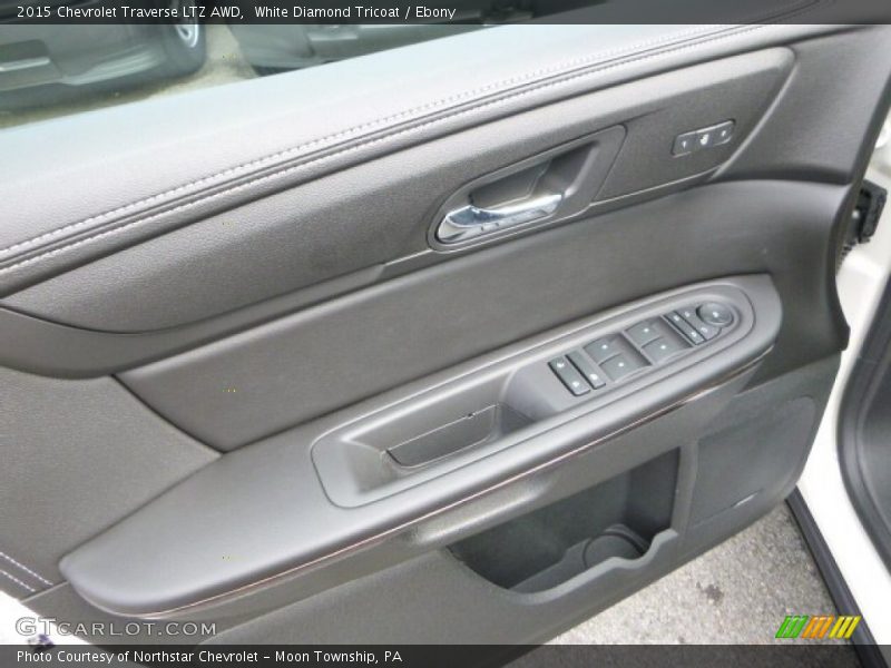 White Diamond Tricoat / Ebony 2015 Chevrolet Traverse LTZ AWD