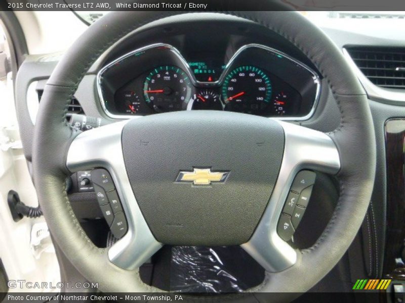 White Diamond Tricoat / Ebony 2015 Chevrolet Traverse LTZ AWD