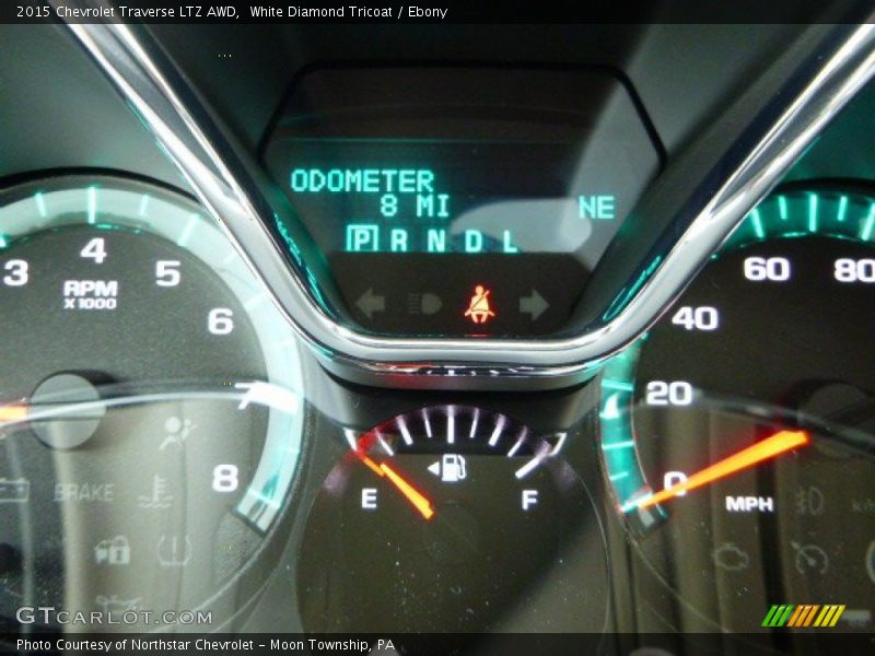 White Diamond Tricoat / Ebony 2015 Chevrolet Traverse LTZ AWD