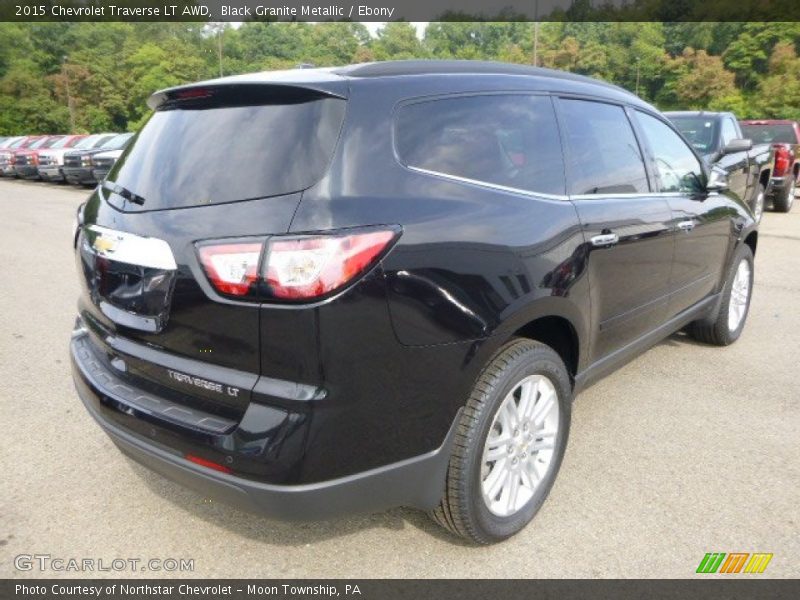 Black Granite Metallic / Ebony 2015 Chevrolet Traverse LT AWD