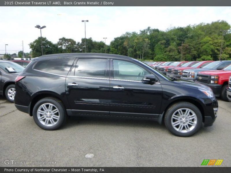 Black Granite Metallic / Ebony 2015 Chevrolet Traverse LT AWD