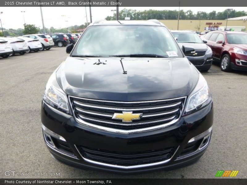 Black Granite Metallic / Ebony 2015 Chevrolet Traverse LT AWD
