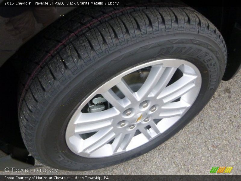 Black Granite Metallic / Ebony 2015 Chevrolet Traverse LT AWD